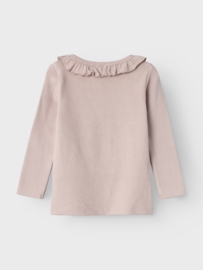 Lil' Atelier shirt met kraagje shadow grey | maat 92 - 128