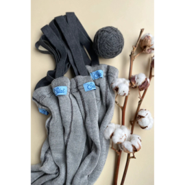 Silly Silas maillot met bretels wooly footless granite grey | diverse maten
