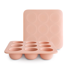 Mushie diepvries tray voor babyhapjes blush