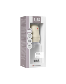 BIBS glazen fles met siliconen speen ivory | 150 ml