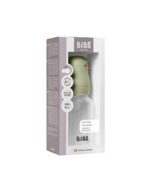 BIBS glazen fles met siliconen speen sage | 150 ml