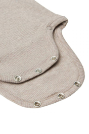 Noppies overslag romper Nino taupe melange | maat 50 - 62