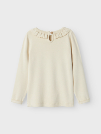 Lil' Atelier shirtje met kraagje turtledove | maat 92 - 128