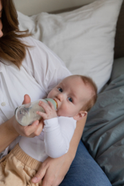 BIBS glazen fles met latex speen sage | 150 ml