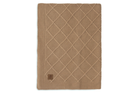 Jollein wiegdeken check knit | in oatmeal of biscuit