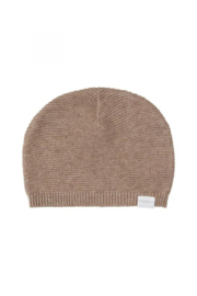 Noppies gebreid newborn mutsje Rosita taupe melange