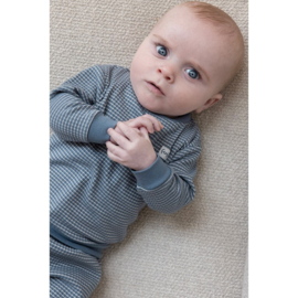 Feetje wafel pyjama ijsblauw | maat 56 - 122