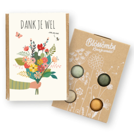 Blossombs giftbox mini 'Dankjewel' | 4 stuks
