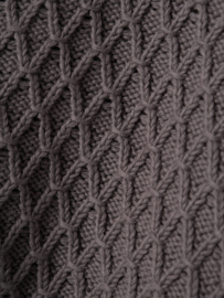 Lil' Atelier gebreide geruite trui pewter | maat 92 - 128