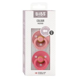 BIBS spenen in Dusky Pink & Coral | 2-pack