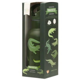 A little lovely company RVS-drinkfles krokodillen | 350 ml