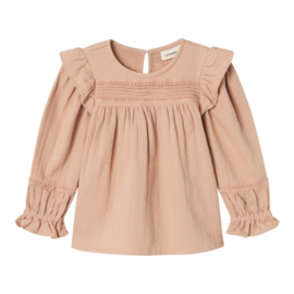 Lil' Atelier blouse ruby tan | maat 92 - 128