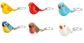 Sleutelhanger vogel met lichtje en geluid | diverse varianten