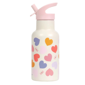 A little lovely company RVS-drinkfles hartjes | 350 ml