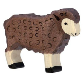 Holztiger houten schaap bruin