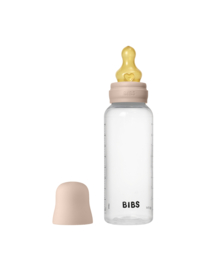 BIBS glazen fles met latex speen blush | 270 ml