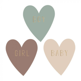 Stickers baby, boy & girl | 9 stuks