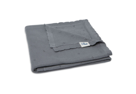 Jollein pointelle deken storm grey | voor wieg of ledikant