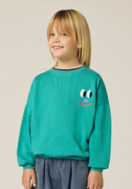 The Campamento | Smiling Face Groen Sweatshirt