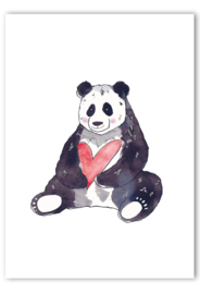 Studio Wilderness dubbele kaart 'Panda' | incl. sluitsticker