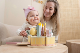 Little Dutch verjaardagskroon met cijfers roze