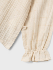 Lil' Atelier blouse met kraag birch | maat 92 - 128