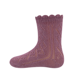 Ewers sokjes ajour dusty rose | maat 68 - 80