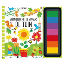 Stempelen met je vingers knutselboek de tuin