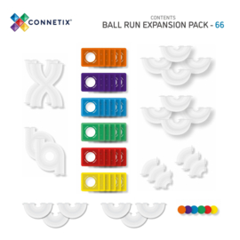 Connetix regenboog knikkerbaan uitbreiding | 66-delig