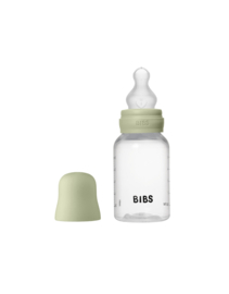BIBS glazen fles met siliconen speen sage | 150 ml