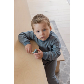 Feetje wafel pyjama ijsblauw | maat 56 - 122