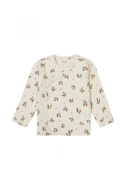 Noppies overslag top Nicosia oatmeal met print | maat 50 - 62