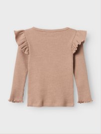 Lil' Atelier ribshirt rugby tan | maat 92 - 128