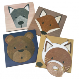 Egmont Toys 4-in-1 puzzels bosdieren