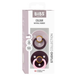 BIBS Studio Color Fushion spenen Dusky Lilac & Plum | 2-pack