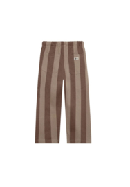 Daily Seven | Trousers Wide Fit Stripe | Almond Brown