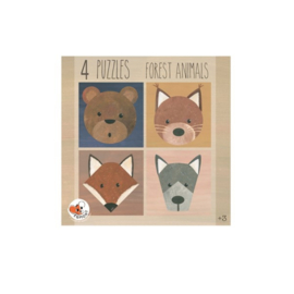 Egmont Toys 4-in-1 puzzels bosdieren