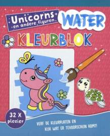 Waterkleurblok unicorns en andere figuren