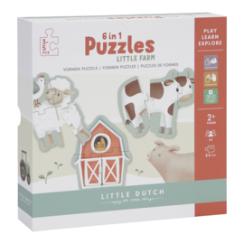 Little Dutch 6-in-1 puzzels Little Farm