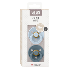 BIBS spenen in Baby Blue & Petrol | 2-pack | anatomisch