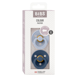 BIBS spenen in Dusty blue & Steel blue | 2-pack