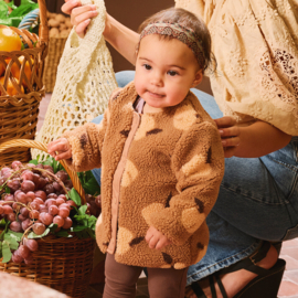 Z8 newborn jasje teddy Riu amaretti | maat 50 t/m 74