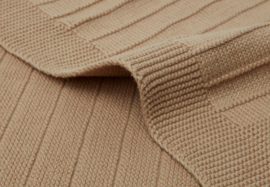 Jollein pure knit deken biscuit | voor wieg of ledikant