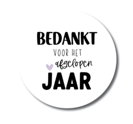 Sticker 'Bedankt voor het afgelopen jaar' | 5 stuks