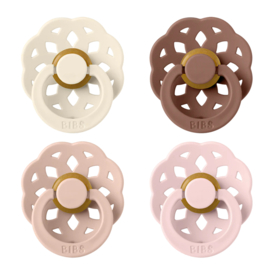 BIBS spenen bohème in Ivory/Blush/Woodchuck/Blossom | 4-pack