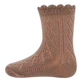 Ewers sokjes ajour camel | maat 68 - 80