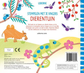 Stempelen met je vingers knutselboek dierentuin