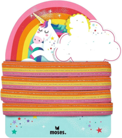Spring elastiek unicorn rainbow