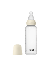 BIBS glazen fles met siliconen speen ivory | 270 ml