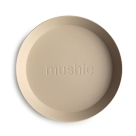 Mushie bord rond Vanilla | set van 2